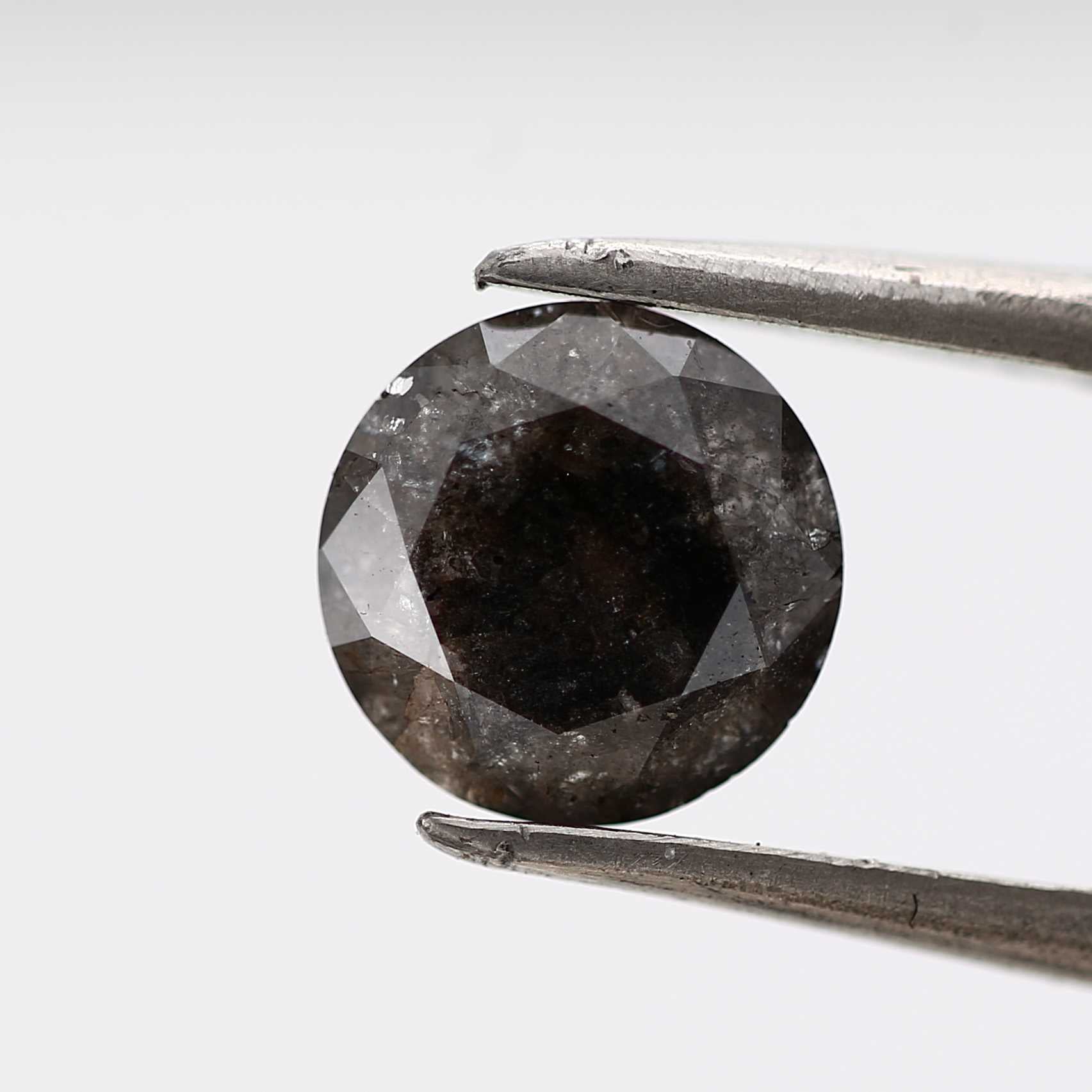 1.15 Carat Fancy Black Round Shape Brilliant Cut Natural Loose Diamond